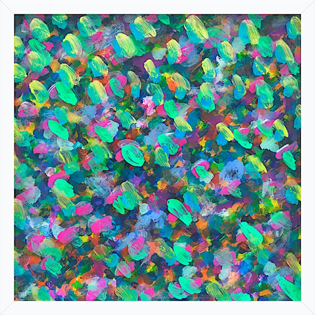 Colour Commentary, acrylic on acrylic, 3 x (17 X 17 inches), 2020