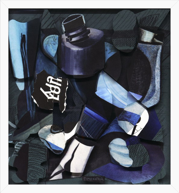 Mechanics of Entropy . relief wall sculpture . paper collage and drawing . 2 ply plexi . 16.25 x 15 . 2022