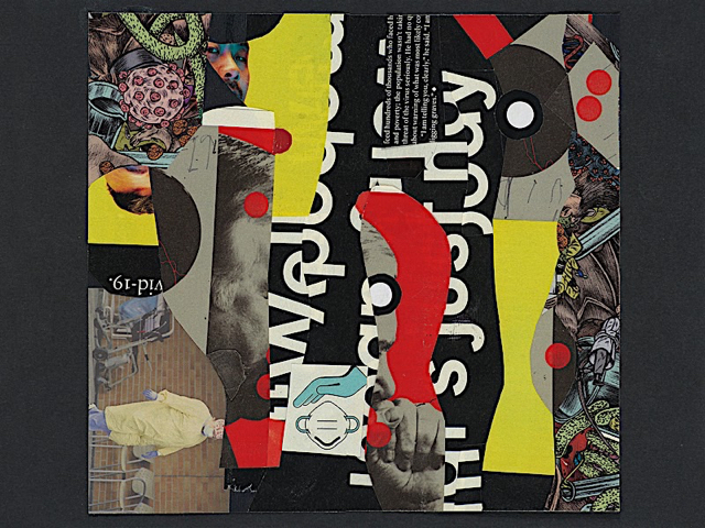 Obfuscation - The Corona Diaries, paper collage, 2020