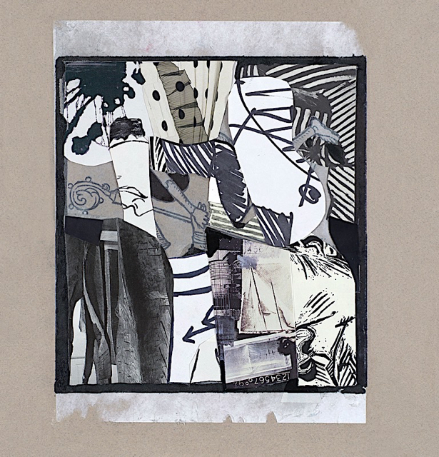 Interiority - The Corona Diaries, paper collage, 2020