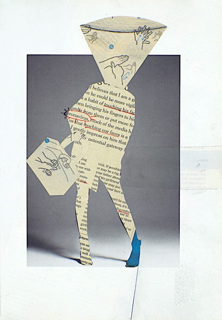 Untitled - Corona Diary, paper collage, 2020