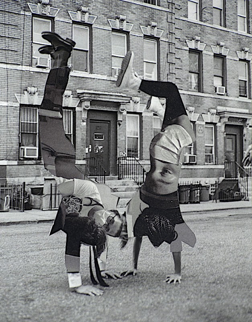 Upside Down World - Corona Diary, paper collage, 2020