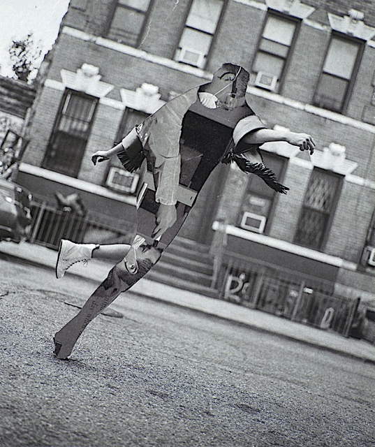 Solitary Dance - Corona Diary, paper collage, 2020