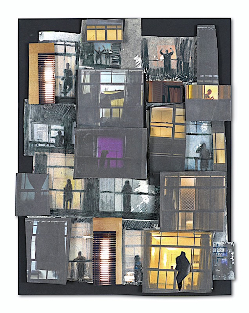 The Politics of Proximity - Corona Diary, paper collage, 2020