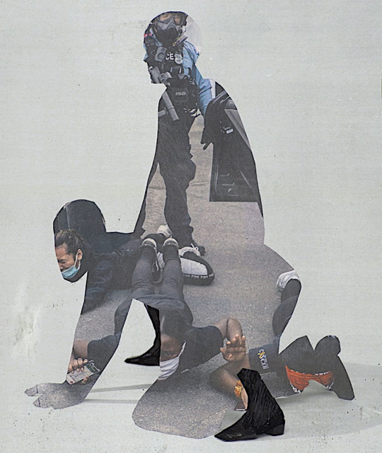 Original Sin - Corona Diary, paper collage, 2020
