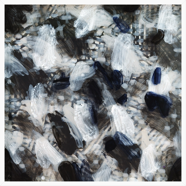 Grey Area, acrylic on acrylic .  3 x (31 X 31 inches) .  2020
