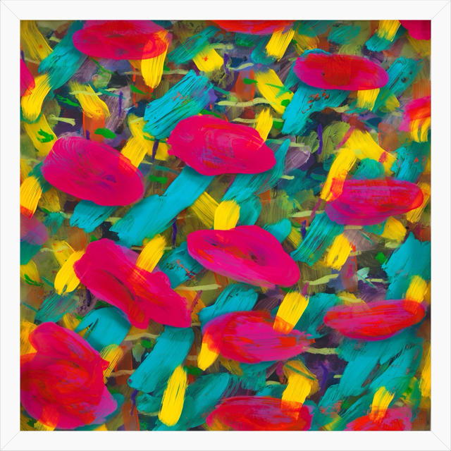 Sweetheart of the Rodeo .  acrylic on plexiglass . 3 x (17 X 17 inches) . 2020