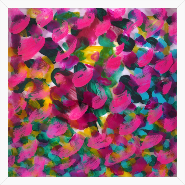 The Space Between . acrylic on plexiglass . 3 x (17 X 17 inches) . 2021
