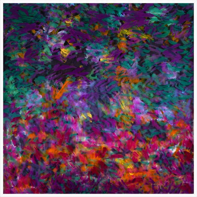 When I Look Back Amazed . acrylic on plexiglass . 48 x 48 inches) . 2022