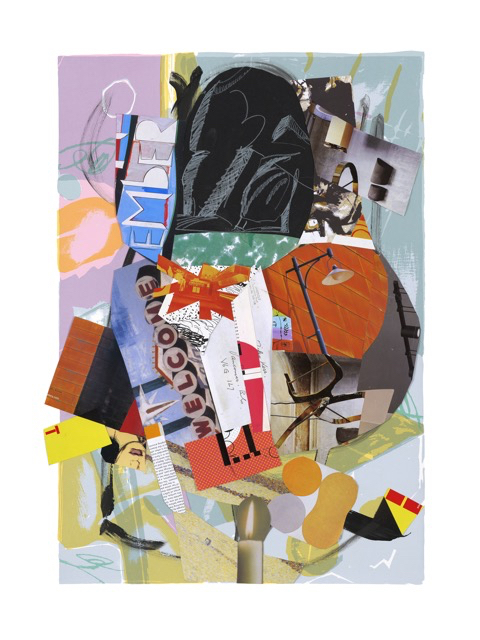 A Year of Kindness - January, 30 x 22 inches, acrylic, paper collage on serigraph, 2019 