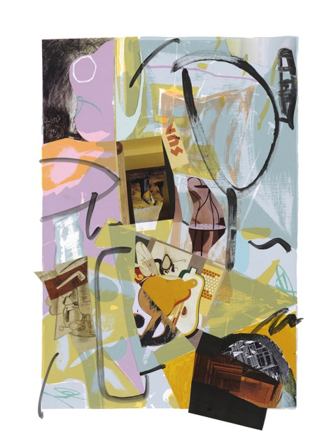 A Year of Kindness - August, 30 x 22 inches, acrylic, paper collage on serigraph, 2019 
