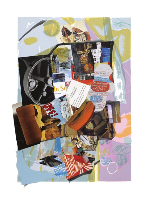 A Year of Kindness - September, 30 x 22 inches, acrylic, paper collage on serigraph, 2019 