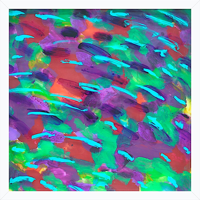 The Spin, acrylic on acrylic, 3 x (17 X 17 inches), 2020