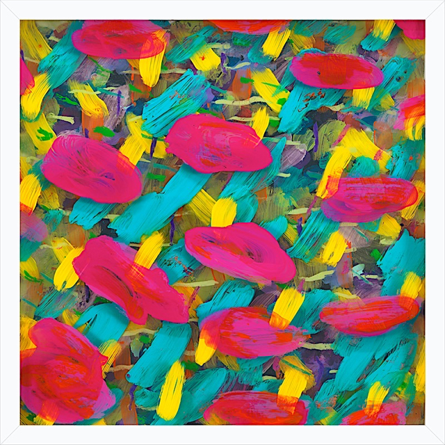 Sweetheart of the Rodeo, acrylic on acrylic, 3 x (17 X 17 inches), 2020