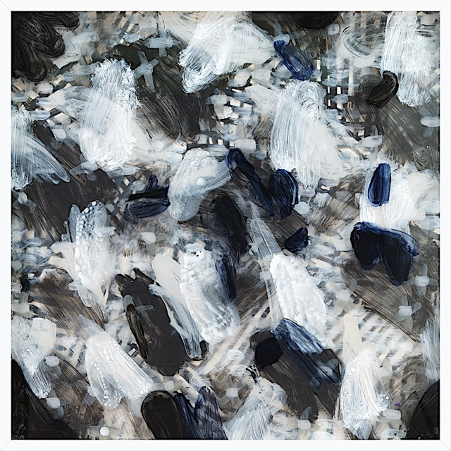 Grey Area, acrylic on acrylic, 3 x (31 X 31 inches), 2020