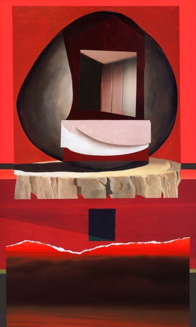 Scarlet Anthem (Study), acrylic and inkjet on canvas, 60 x 36 inches, October 2017