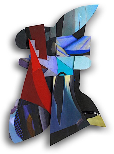 A Confluence of Horizons, relief paper collage, 12 x 8 inches 2020