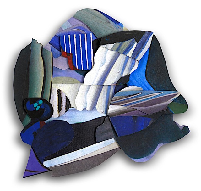 Theatre of Anomalies, relief paper collage 9 x 8.5 inches 2020