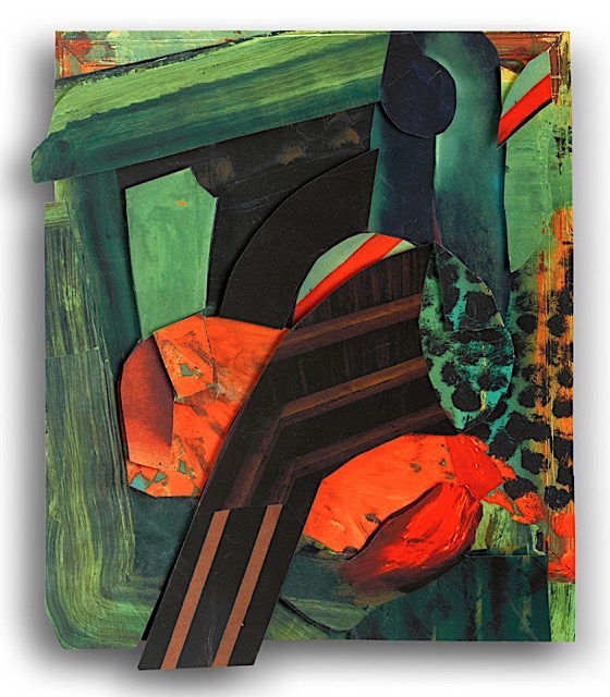 Green Agenda, relief paper collage, 2017