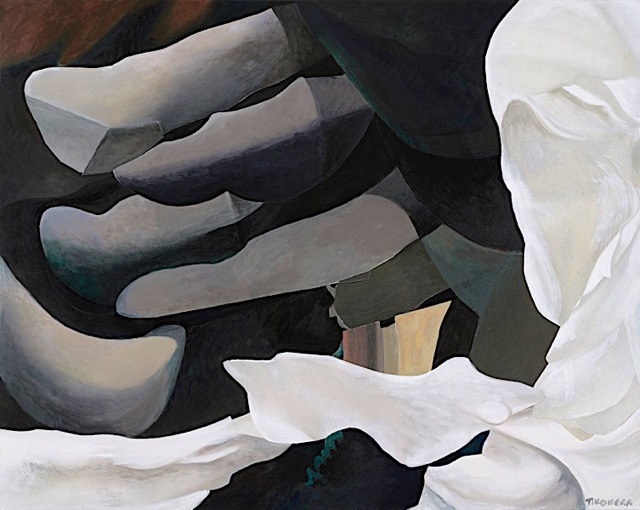 Winter&rsquo;s Tale, acrylic and oil on canvas, 69 x 55 inches, 2017