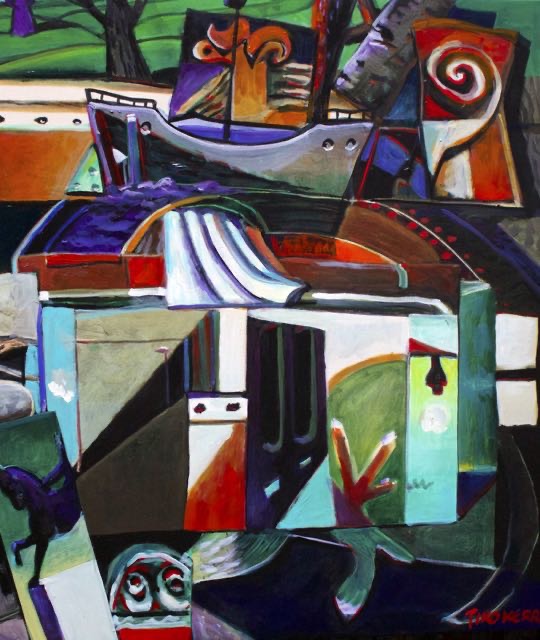 A Child's Kingdom, acrylic and oil on canvas, 40 x 36 inches, 2017