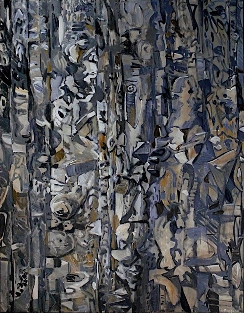 Under An Aspen Moon, acrylic on canvas, 108 x 84 inches, 2012