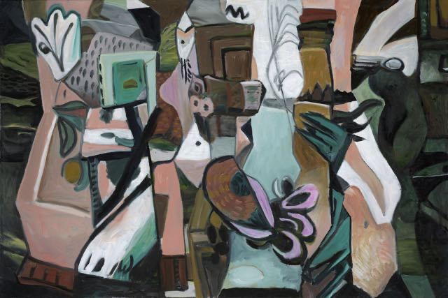 The Bathers, oil on canvas, 48 x 72 inches, December 2018