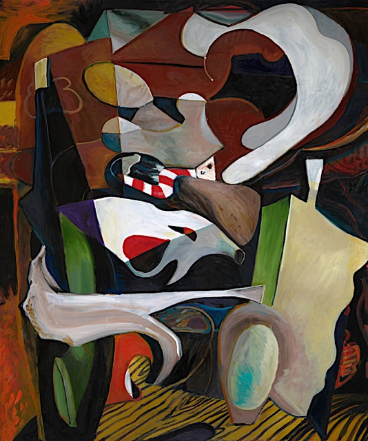 Aeromancy, oil and acrylic on canvas, 60 x 72 inches, 2019