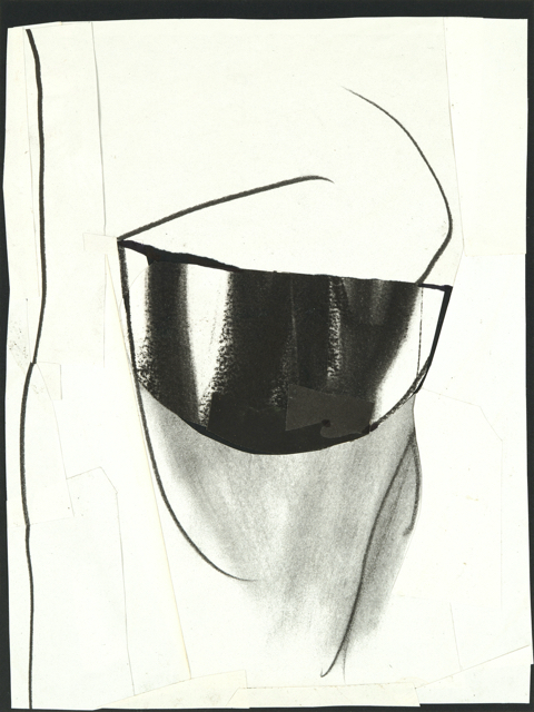 Octet #1, paper collage and drawing 19 x 16 inches framed 2023
