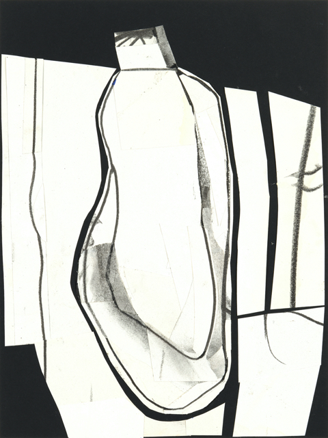 Octet #2, paper collage and drawing 19 x 16 inches framed 2023