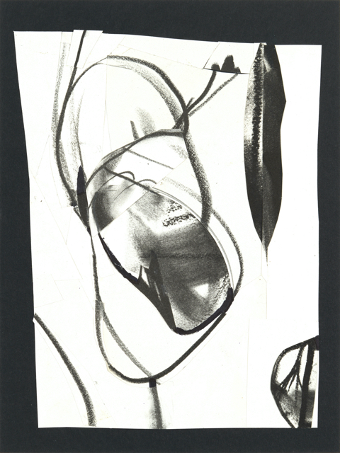 Octet #3, paper collage and drawing 19 x 16 inches framed 2023