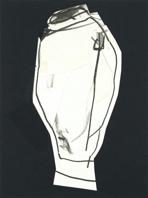 Octet #4, paper collage and drawing 19 x 16 inches framed 2023