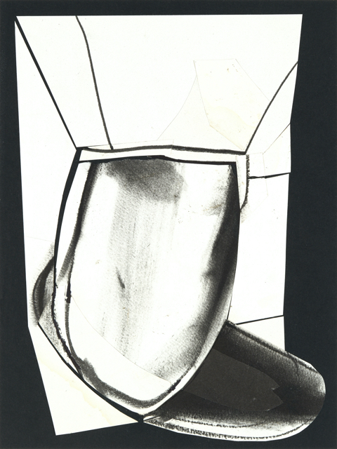 Octet #6, paper collage and drawing 19 x 16 inches framed 2023