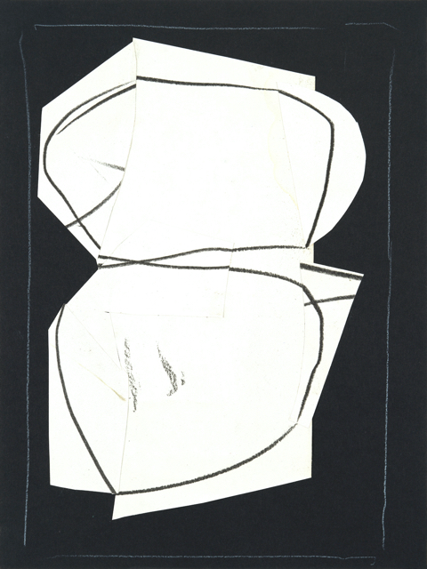 Octet #8, paper collage and drawing 19 x 16 inches framed 2023