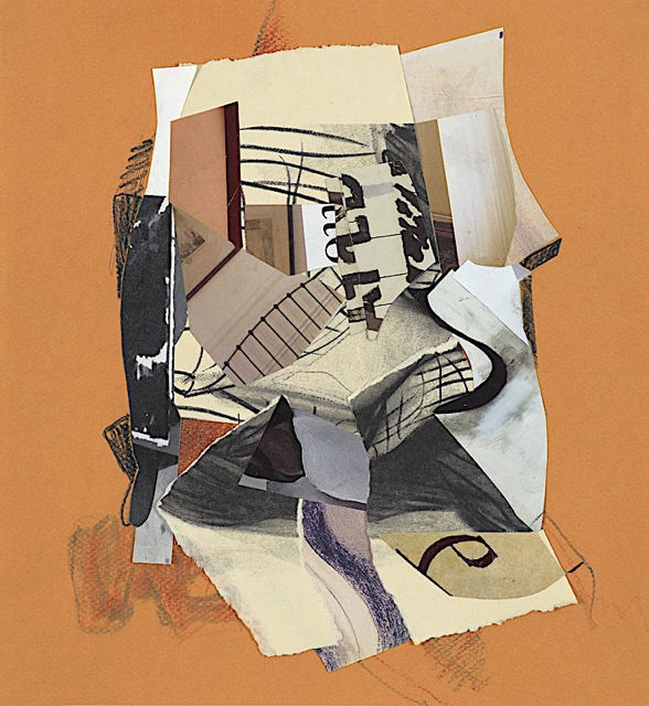 Music for Pangolins, paper collage and pencil drawing, 12.25 x 11.25inches, July 2020